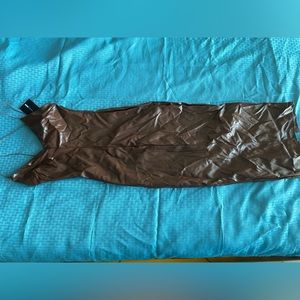 FashionNova Faux leather dress. Brown, used, normal wear. XS